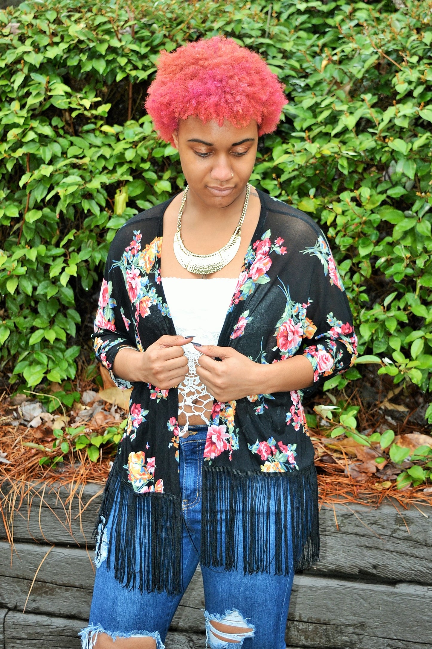 Bohemian Kimono With Fringe
