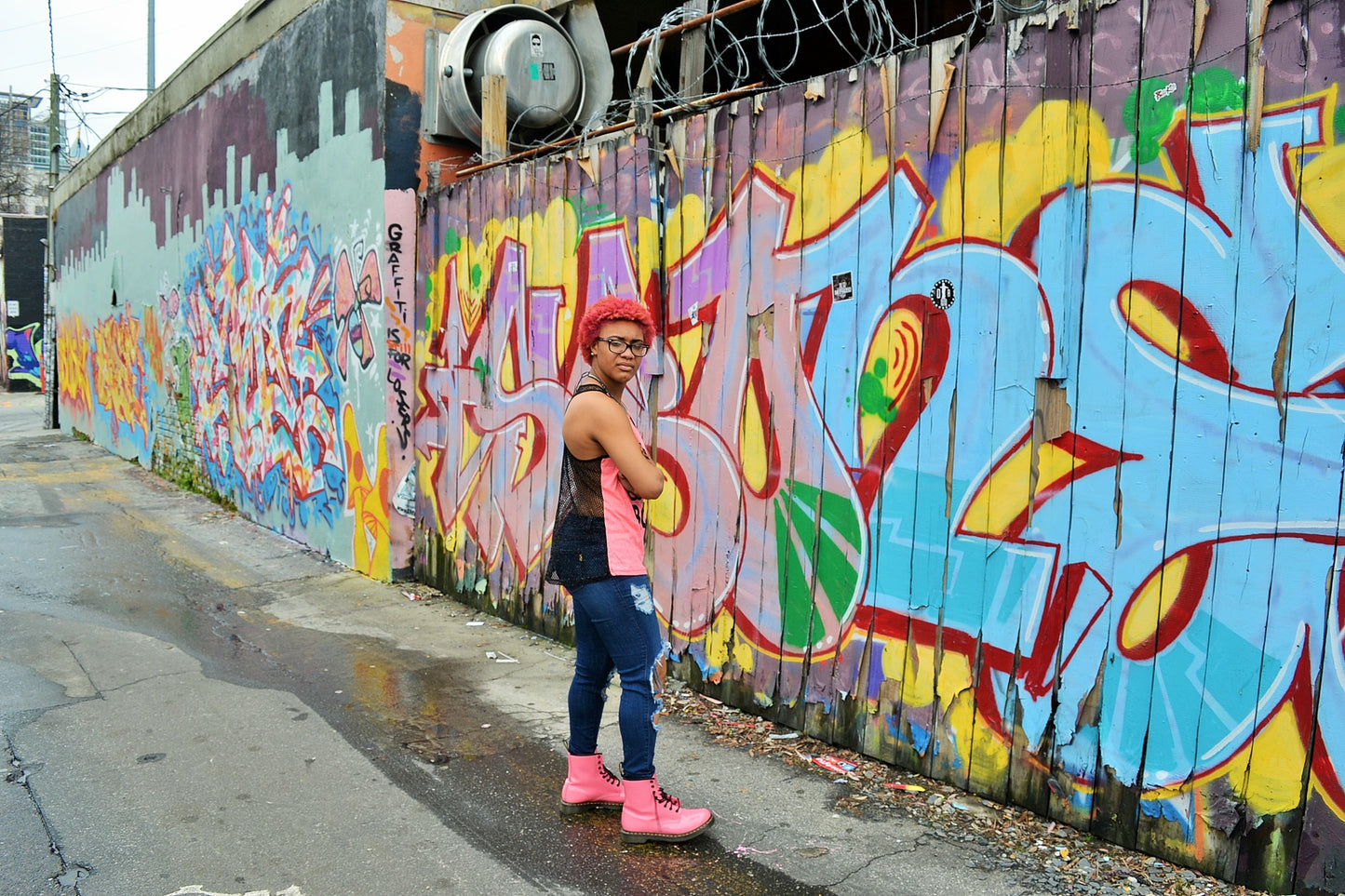Pink Caption Tank