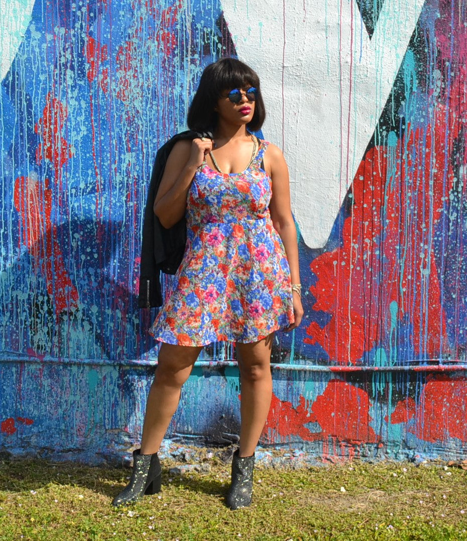 Floral Flared Dress
