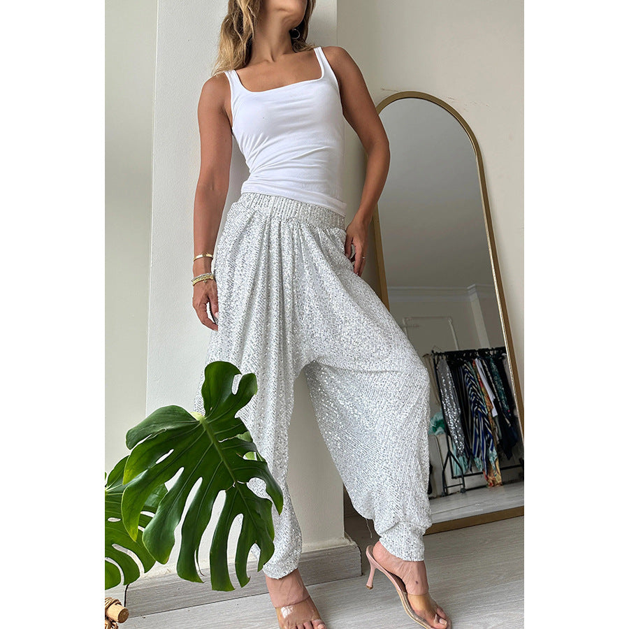 Sequin Harem Pants