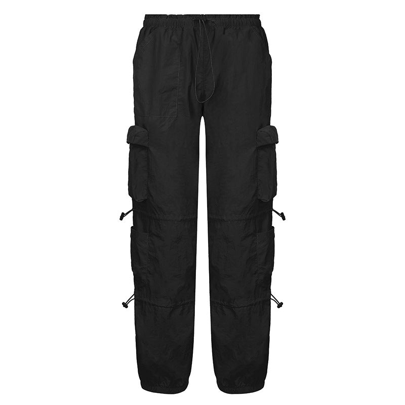 Self Built Station Autumn Winter Women Street Hip Hop Low Waist Tooling Denim Pants Casual Pants