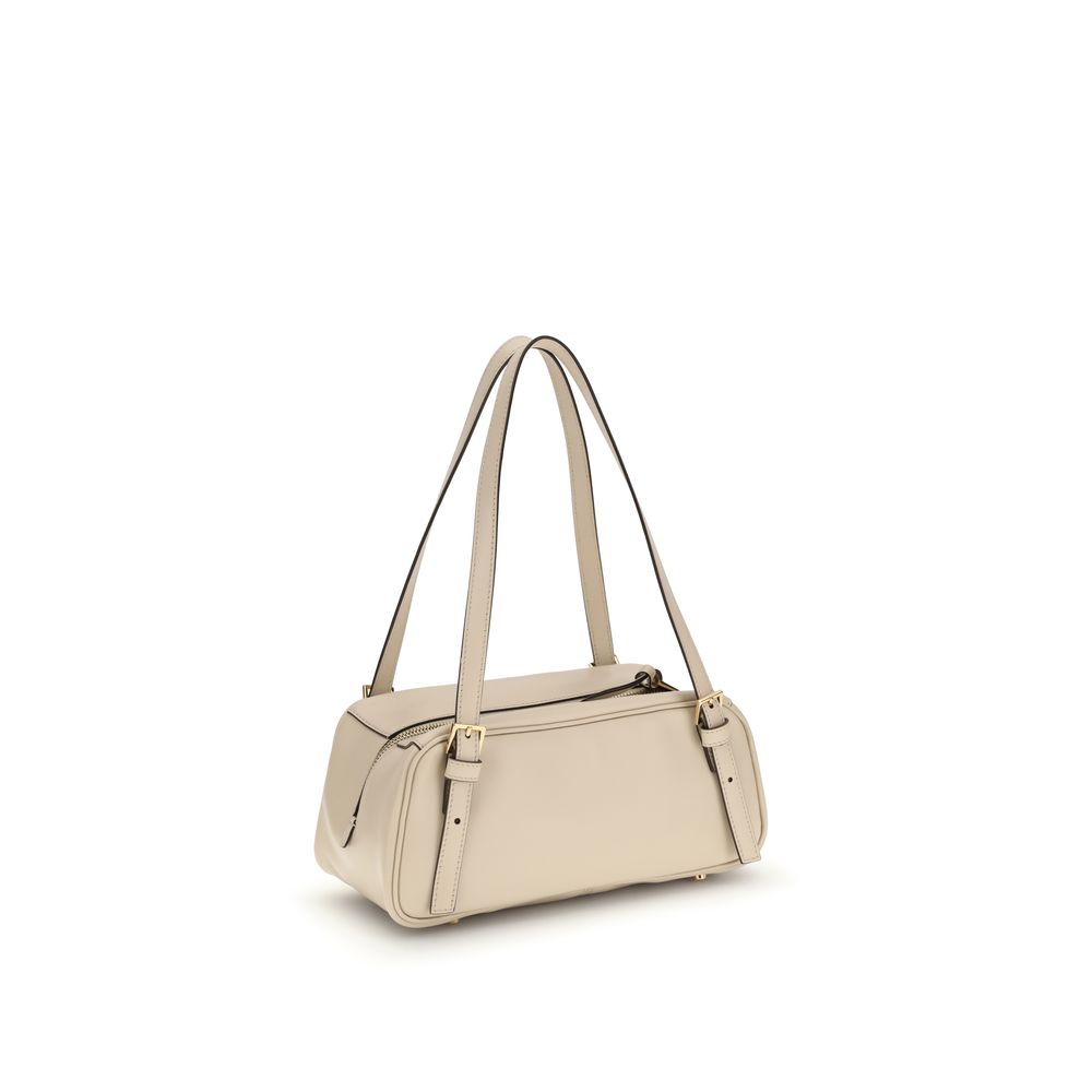 Versace Cream Lamb Ovis Aries Aries Shoulder Bag