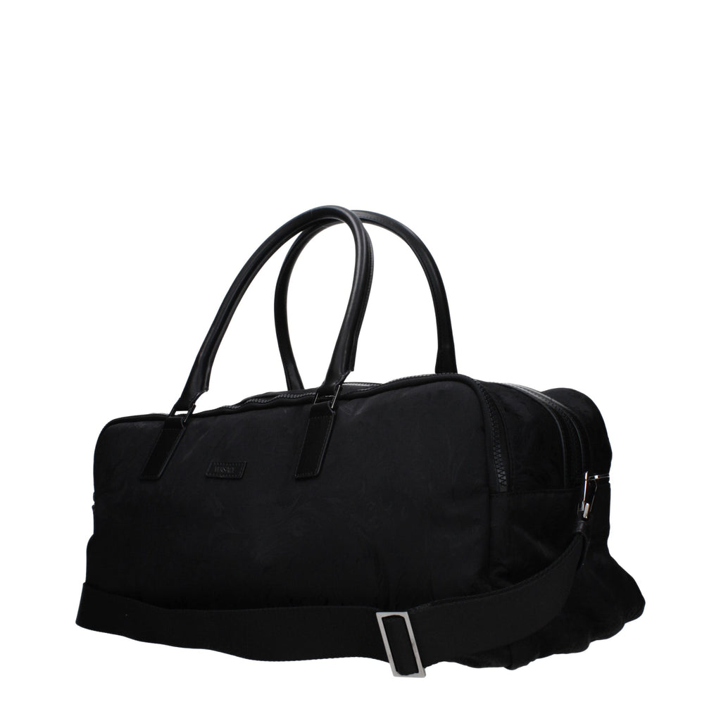 Versace Black Fabric Luggage And Travel