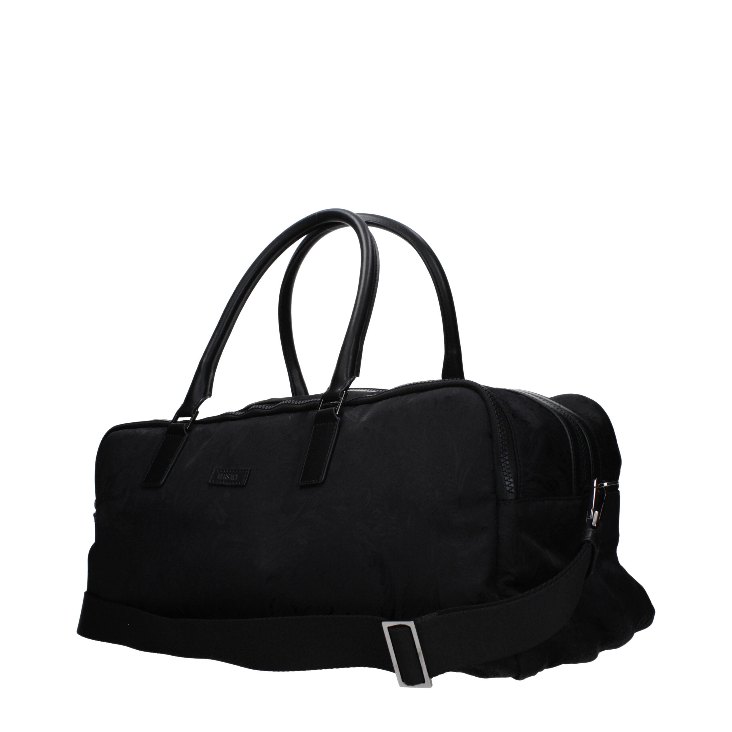 Versace Black Fabric Luggage And Travel