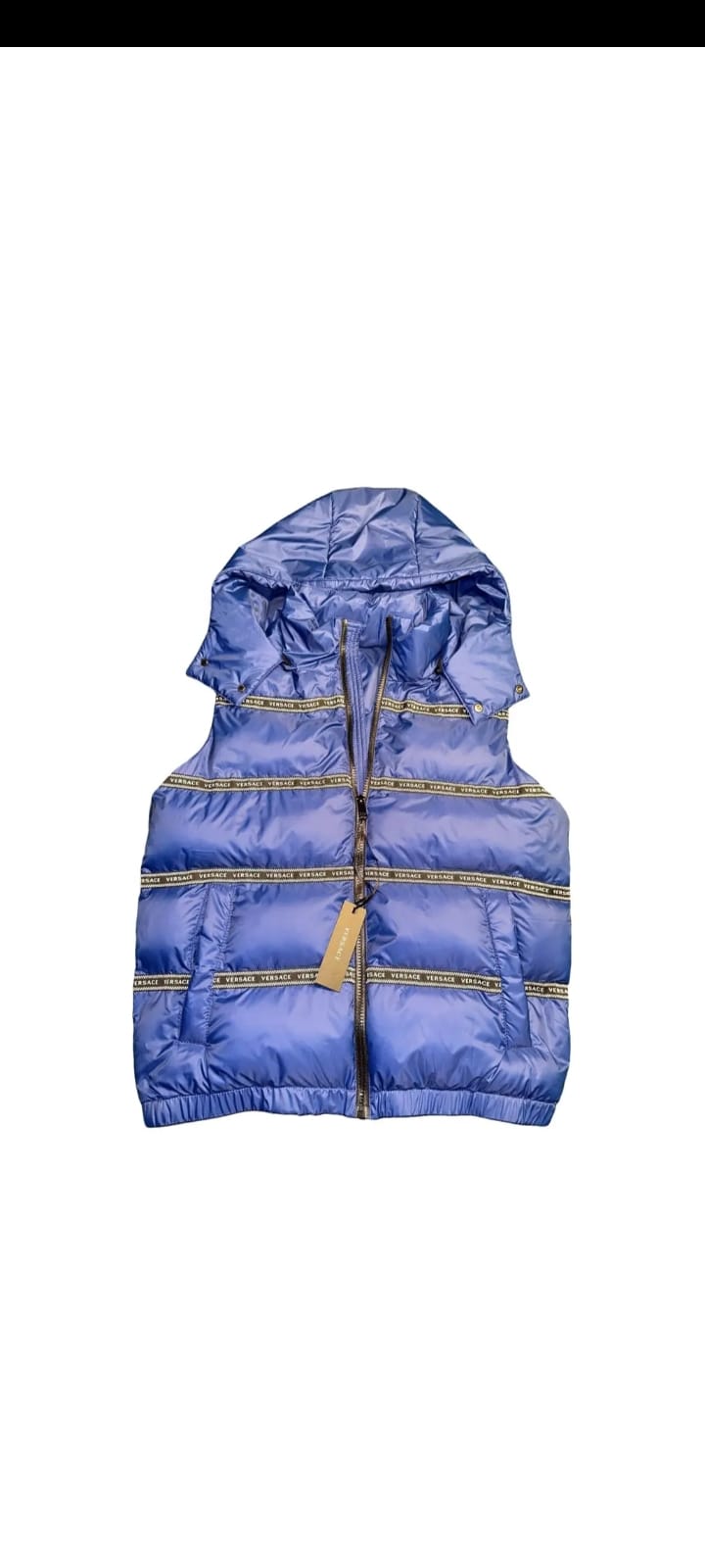 Versace Blue Polyester Vest