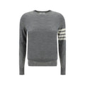 Thom Browne Gray Fleece Wool Sweatshirt