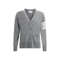 Thom Browne Gray Fleece Wool Cardigan