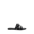 Balenciaga Black Calf Leather Bos Taurus Flat Sandals