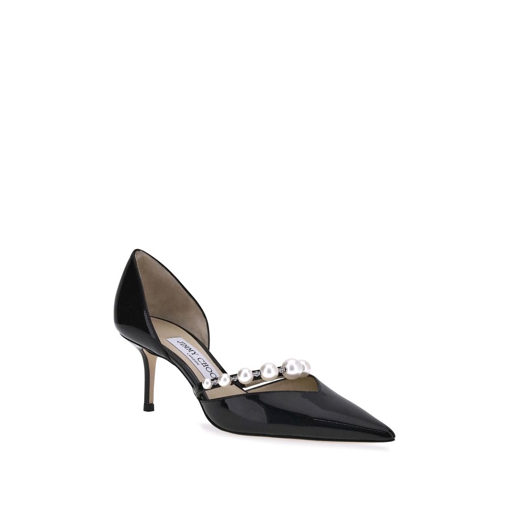 Jimmy Choo Black Calf Leather Bos Taurus Pumps