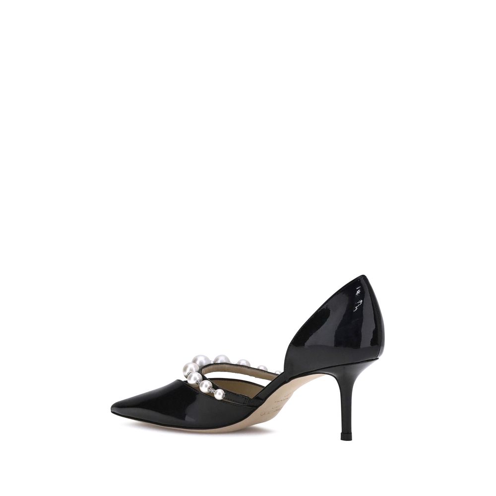Jimmy Choo Black Calf Leather Bos Taurus Pumps
