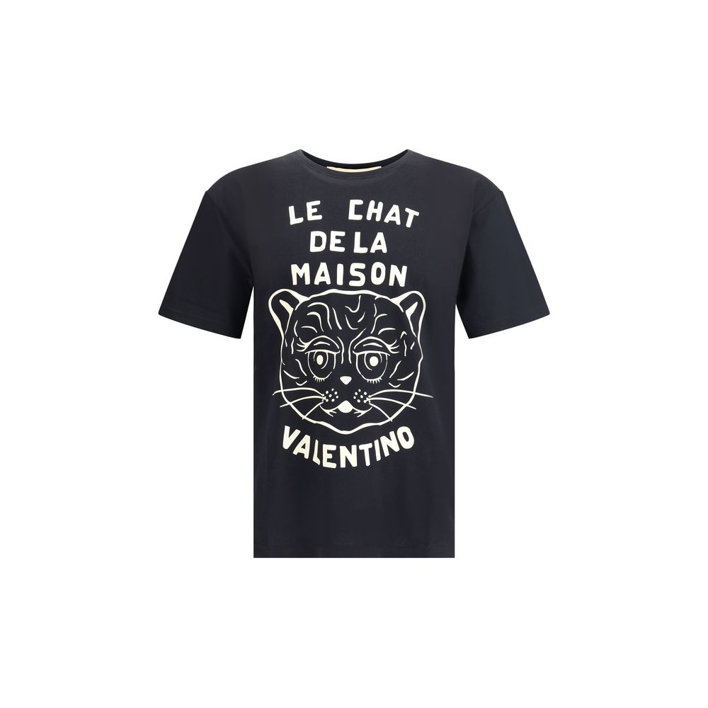 Valentino Black Cotton T-Shirt