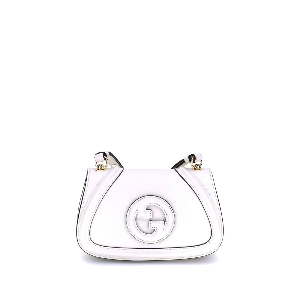 Gucci White Calf Leather Bos Taurus Handbag