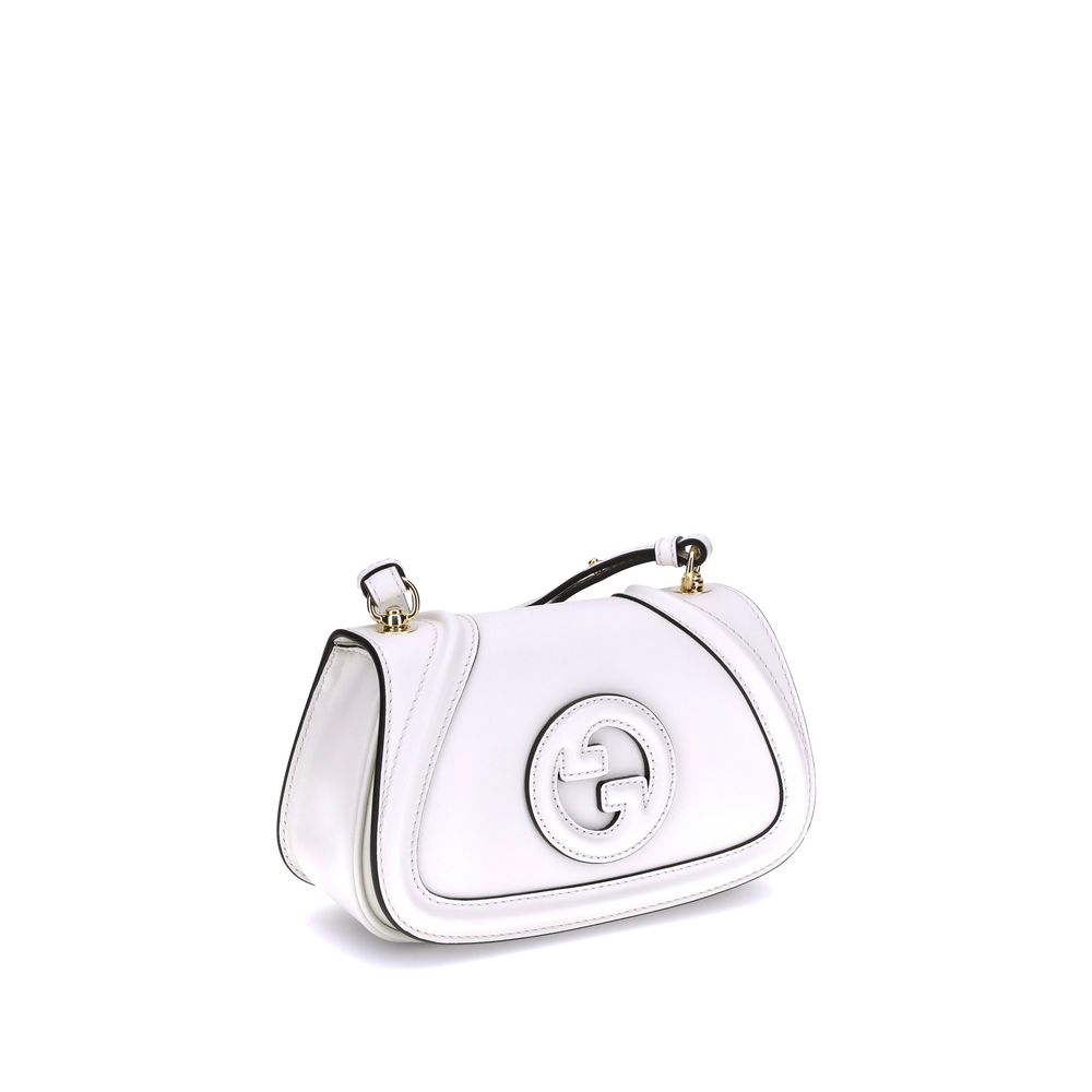 Gucci White Calf Leather Bos Taurus Handbag