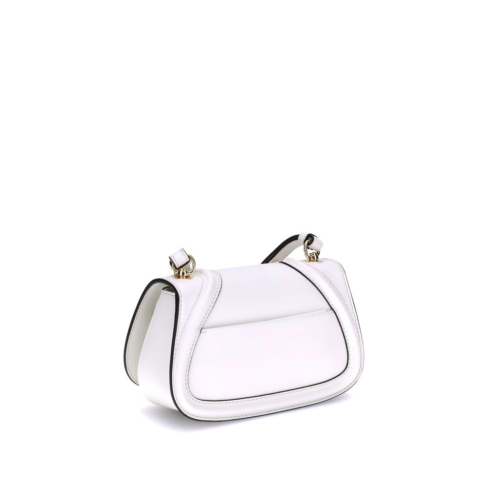 Gucci White Calf Leather Bos Taurus Handbag