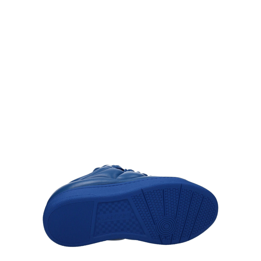 Lanvin Blue Leather Low Top Sneakers