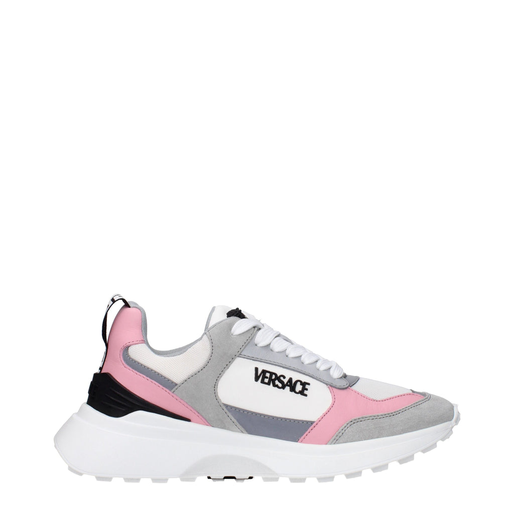Versace White Fabric Sneakers