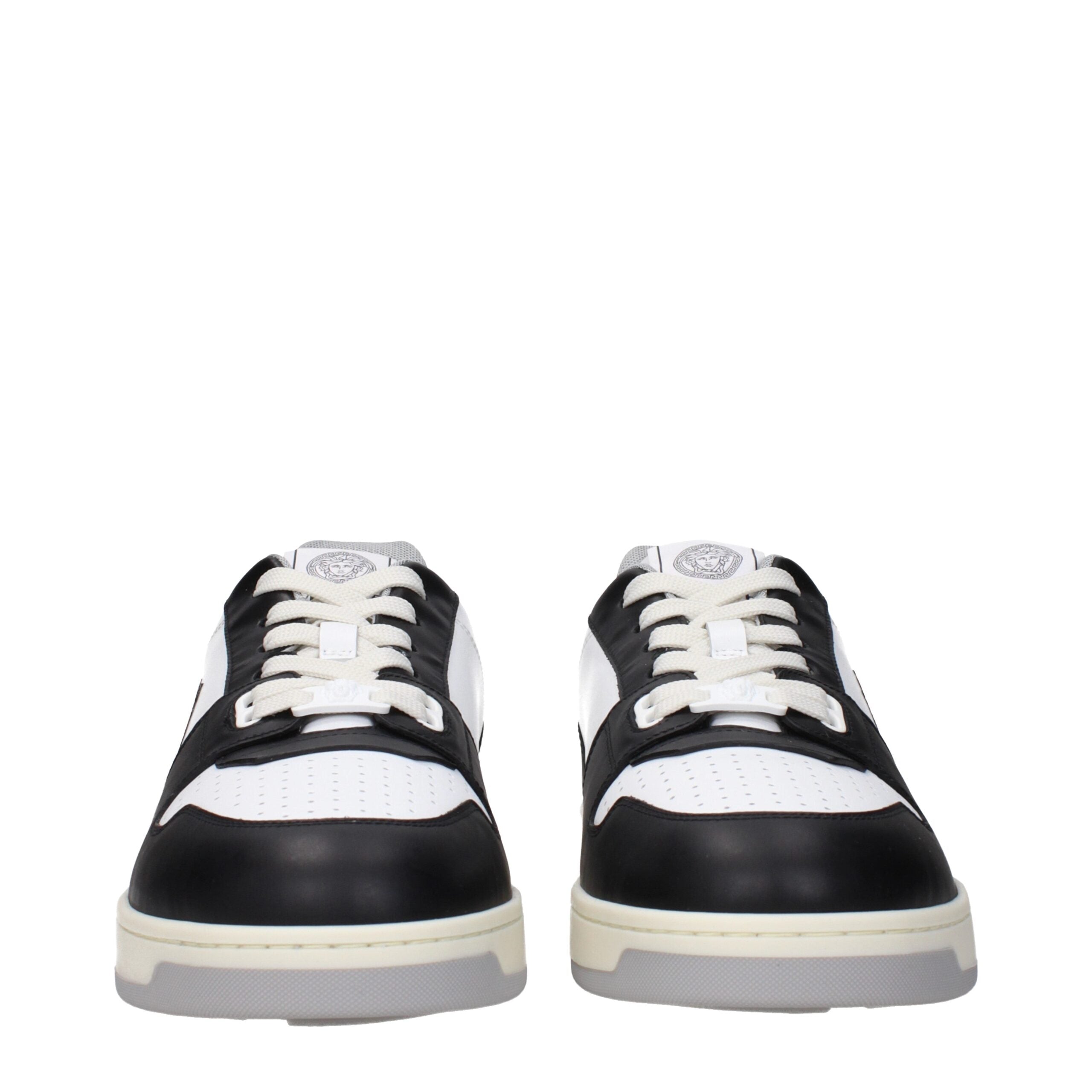 Versace White Leather Low Top Sneakers