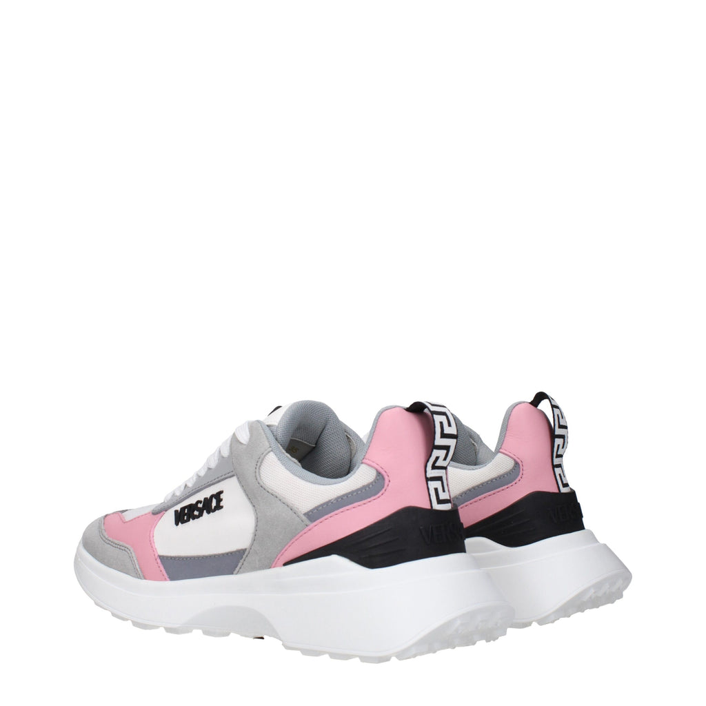 Versace White Fabric Sneakers