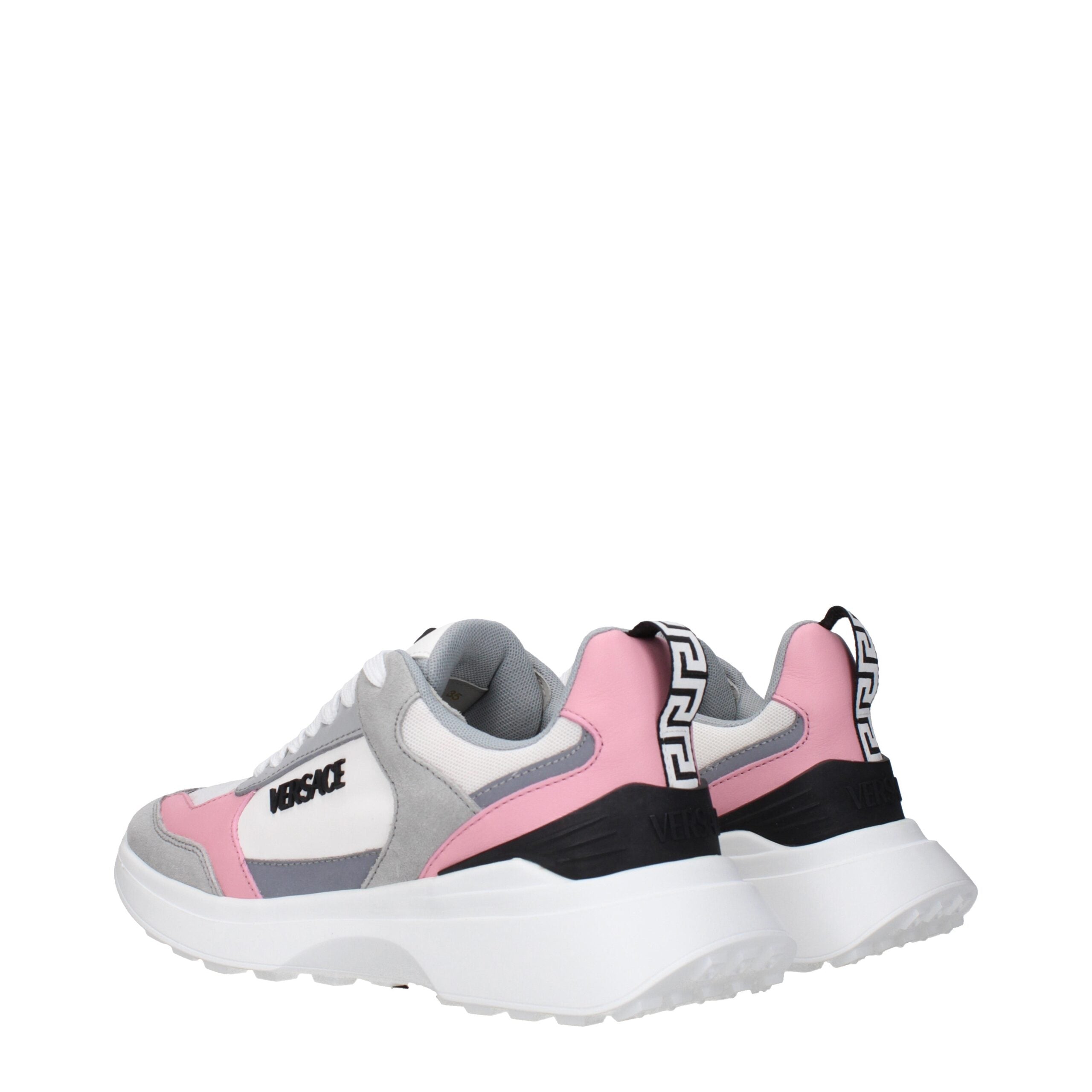 Versace White Fabric Sneakers