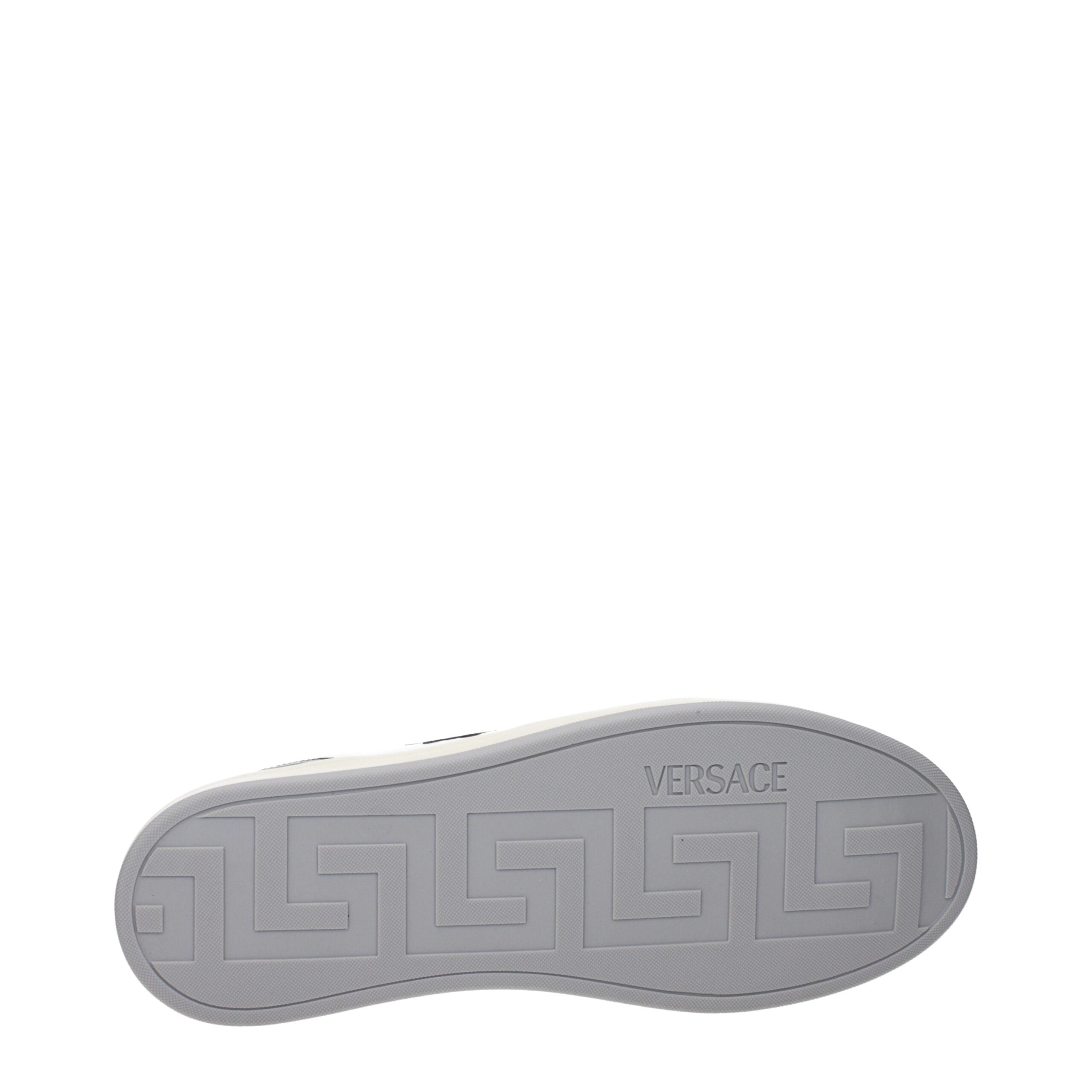 Versace White Leather Low Top Sneakers