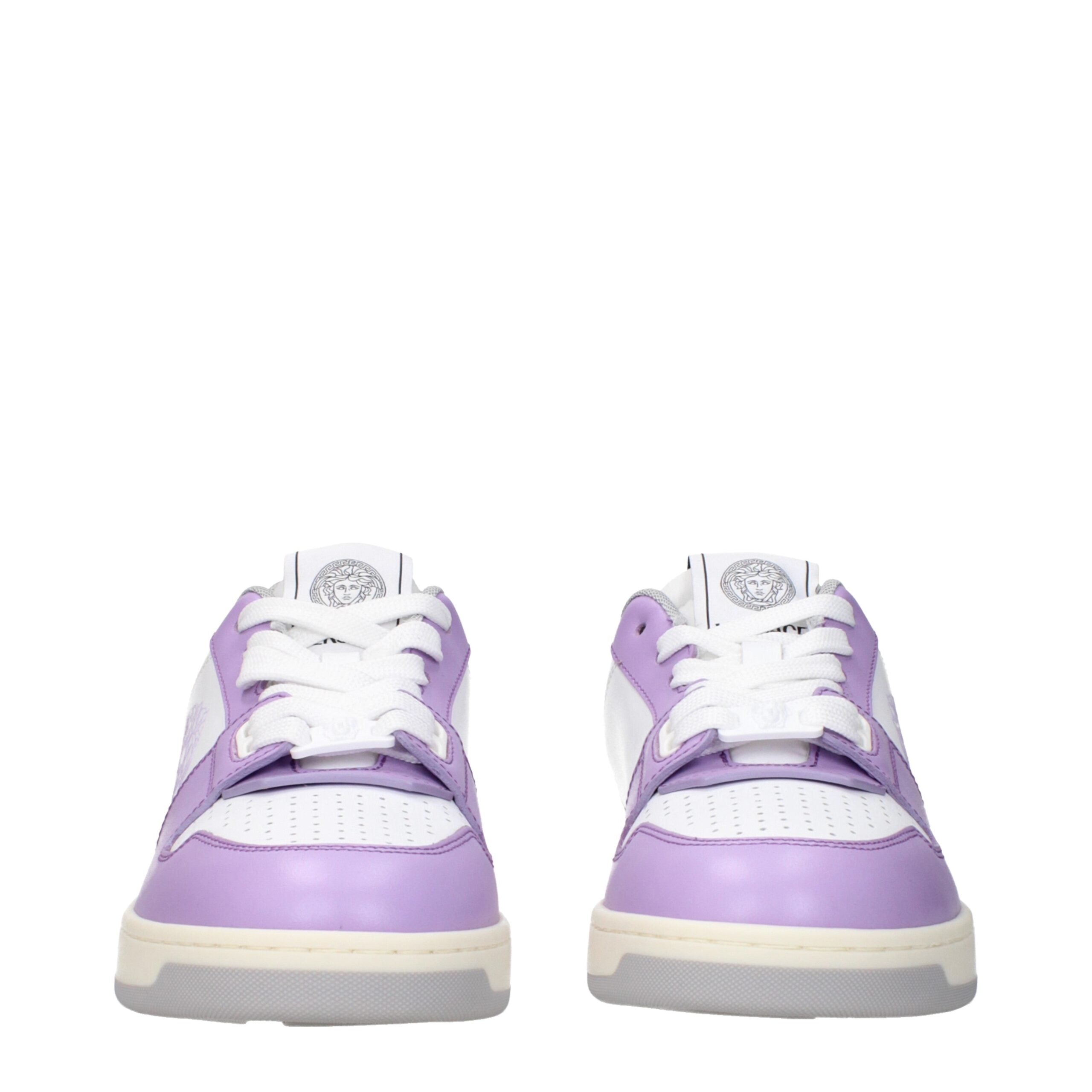 Versace White Leather Low Top Sneakers