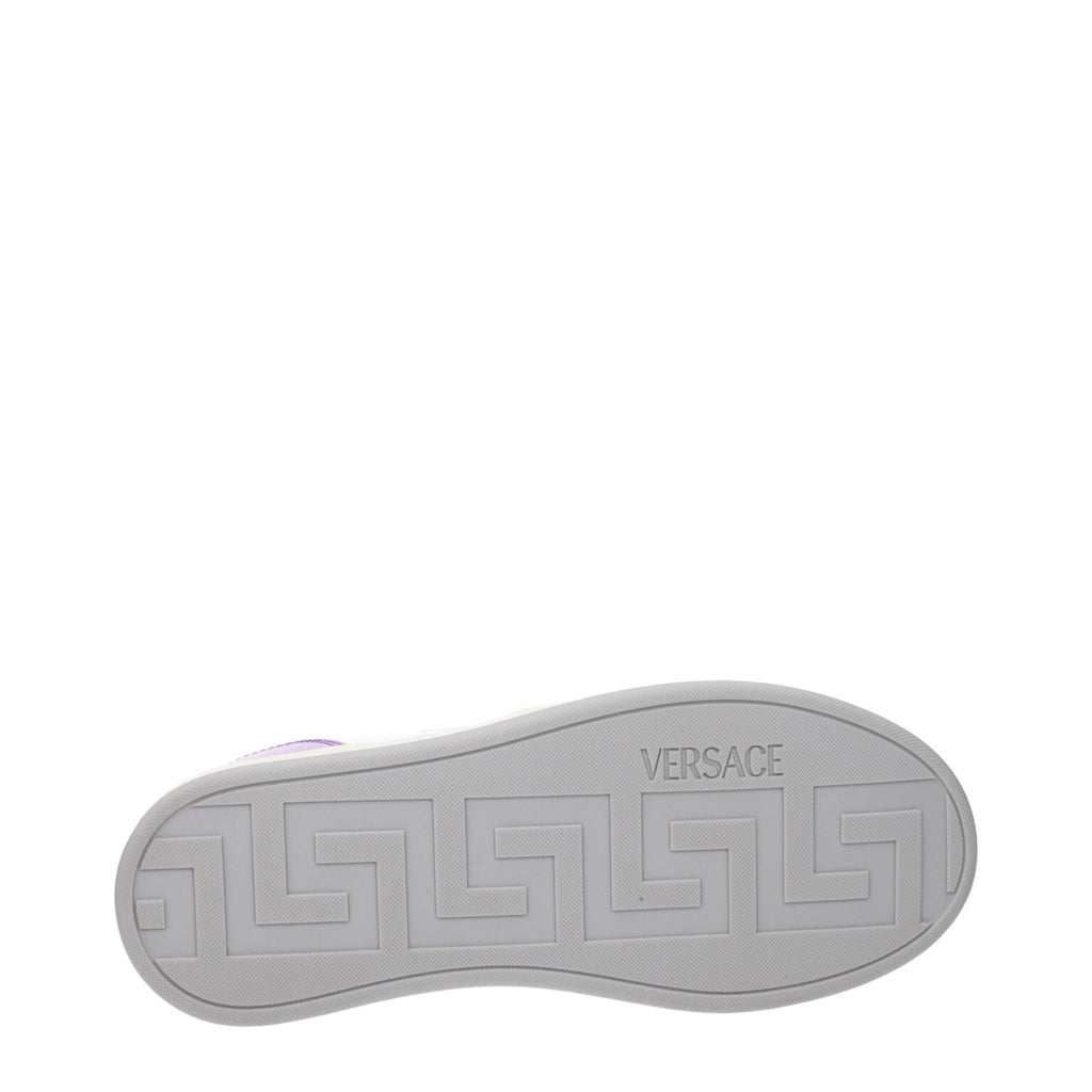 Versace White Leather Low Top Sneakers