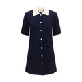 Thom Browne Blue Cotton Casual Dress
