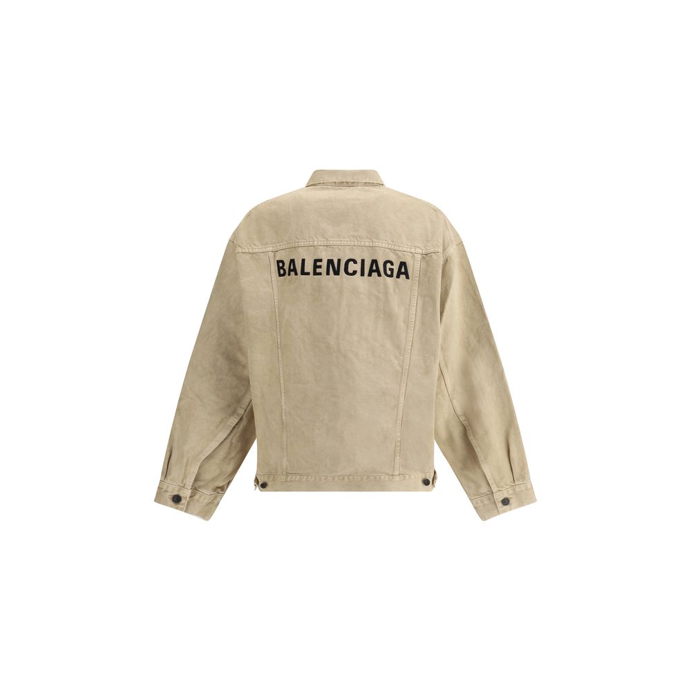 Balenciaga Beige Cotton Denim Jacket