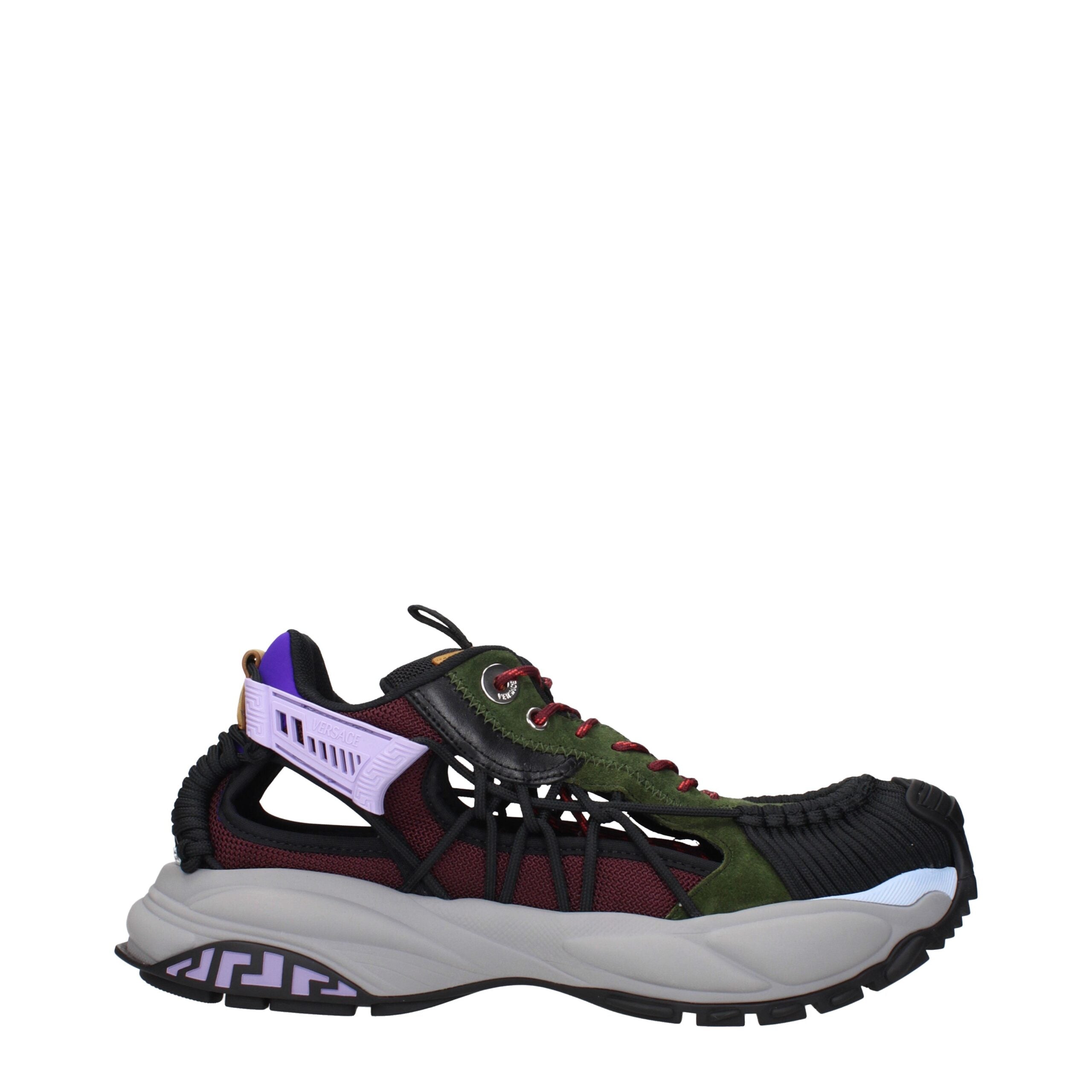 Versace Multicolor Leather Athletic Sneakers