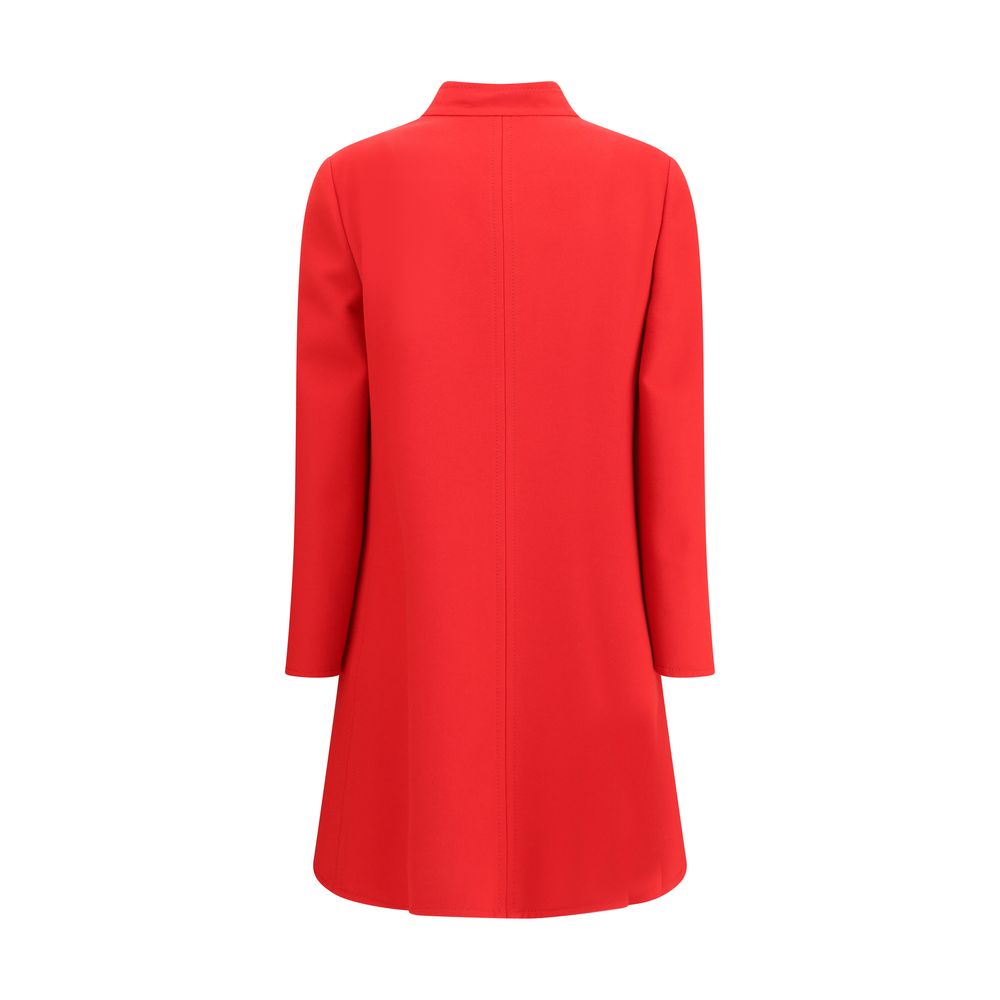 Valentino Multicolor Fleece Wool Coat