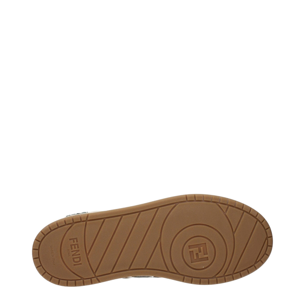 Fendi White Leather Low Top Sneakers