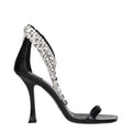 Jimmy Choo Black Leather Stiletto Heel Sandals