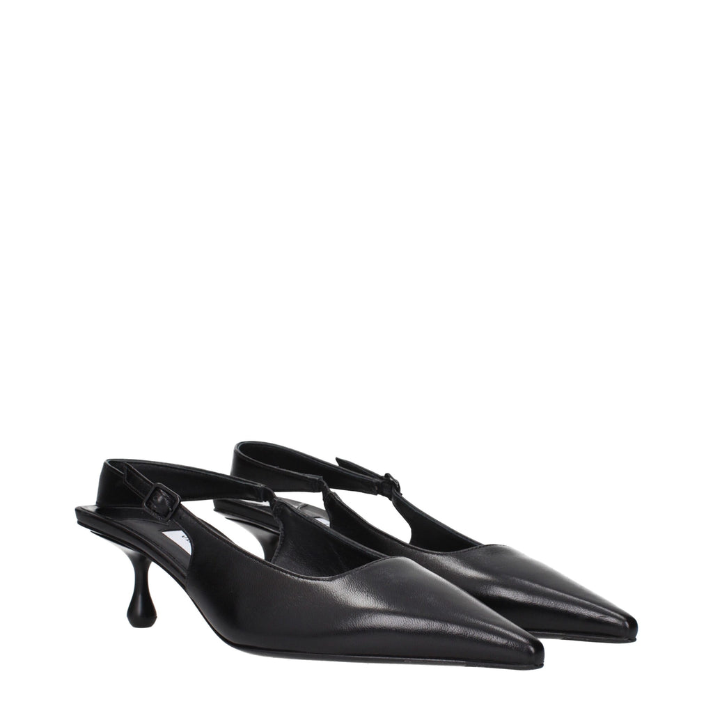 Jimmy Choo Black Leather Sandals