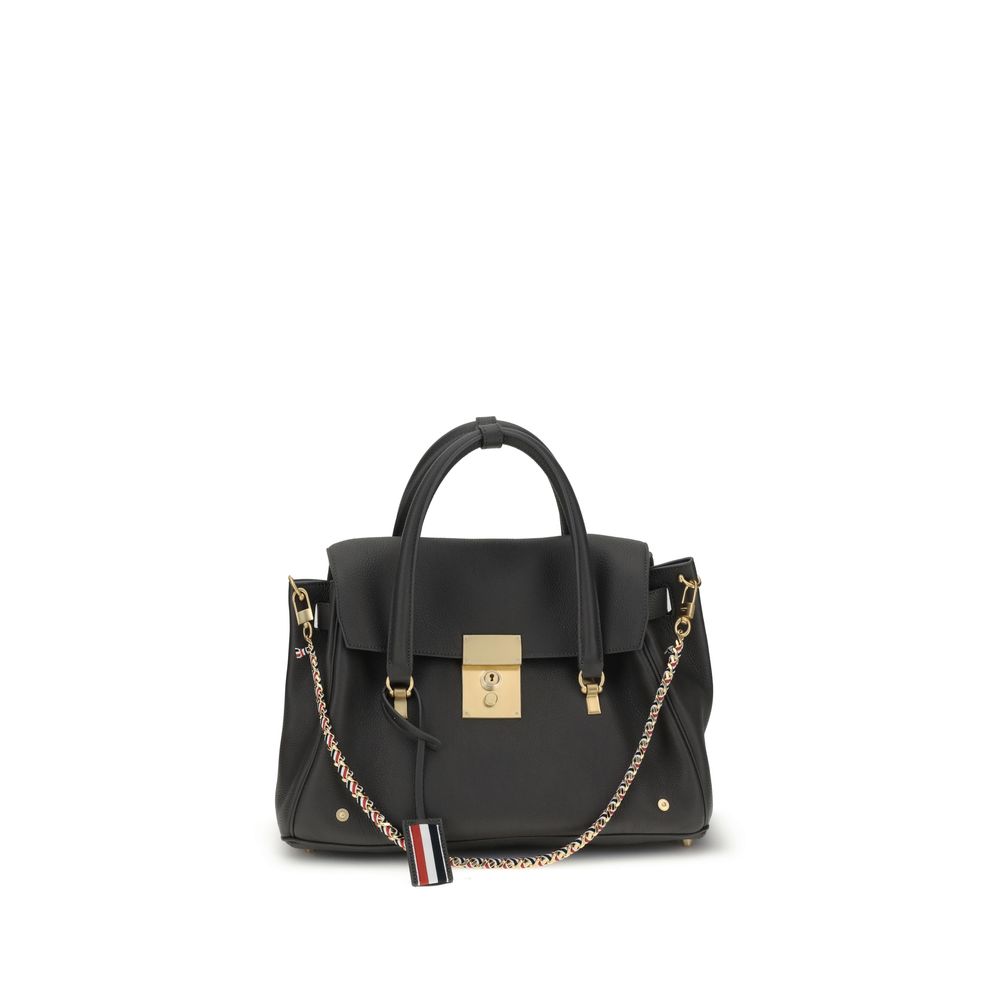 Thom Browne Gray Calf Leather Bos Taurus Shoulder Bag