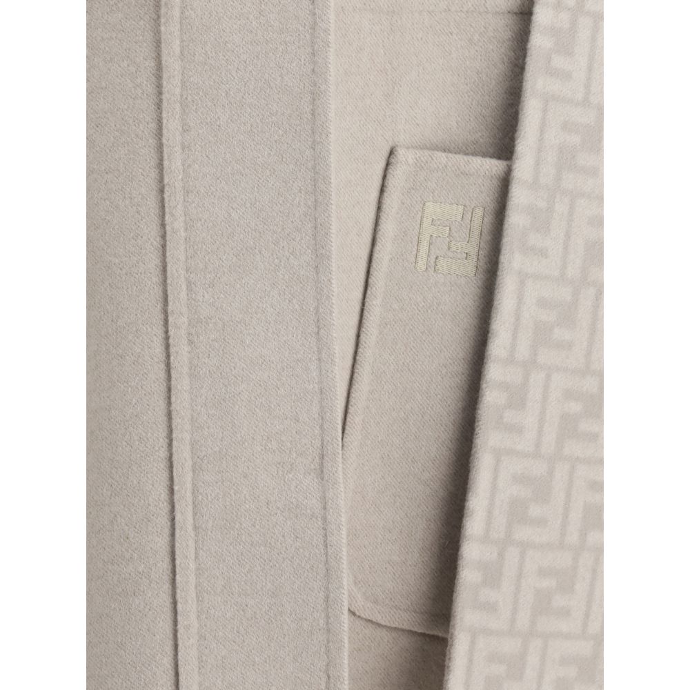 Fendi Cream Wool Coat