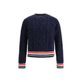 Thom Browne Blue Fleece Wool Sweatshirt