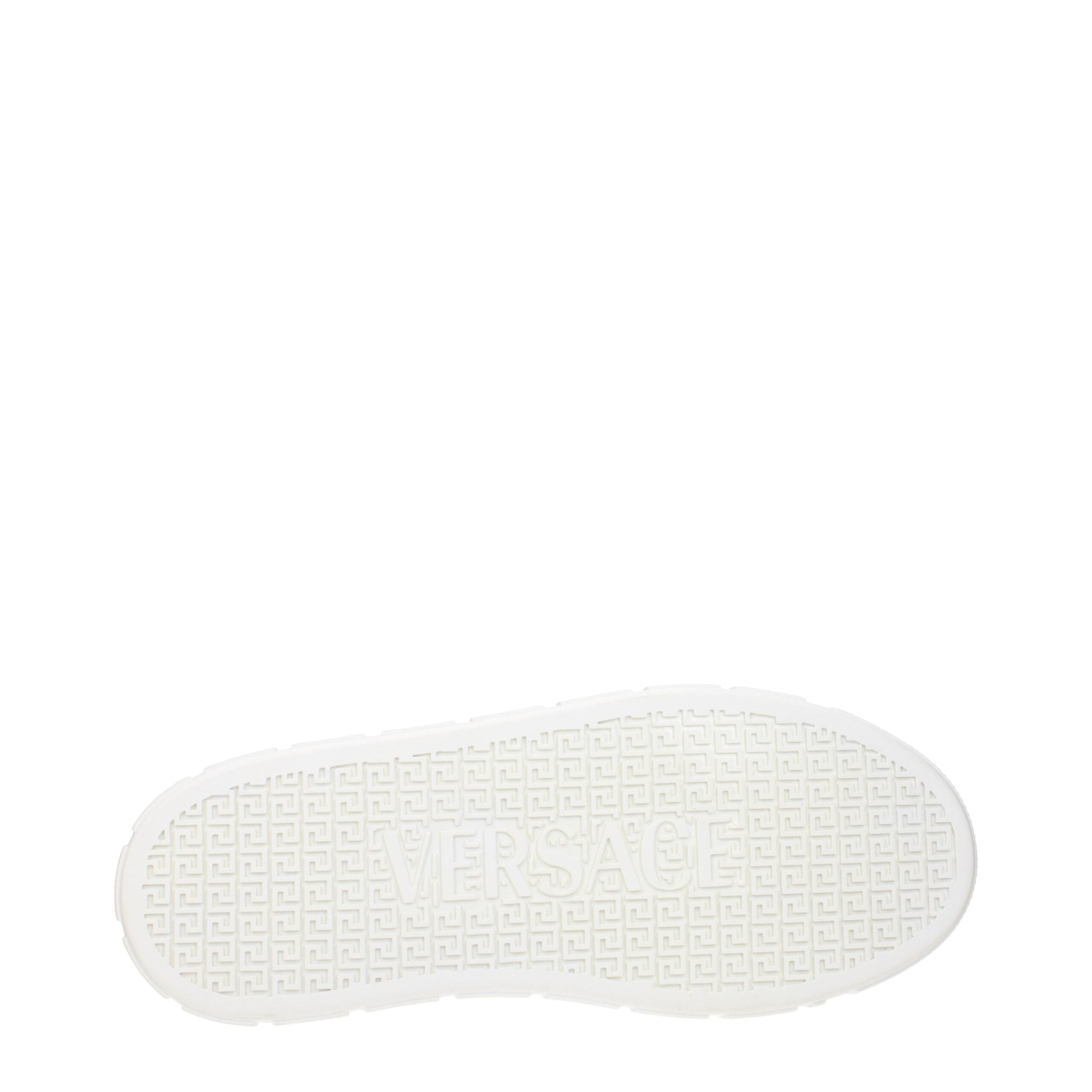 Versace White Leather Low Top Sneakers