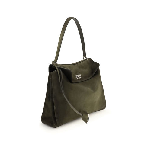 Balenciaga Bicolor Calf Leather Bos Taurus Shoulder Bag