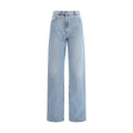 Valentino Light Blue Cotton High-Waisted Jean