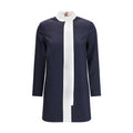 Thom Browne Blue Fleece Wool Casual Dress