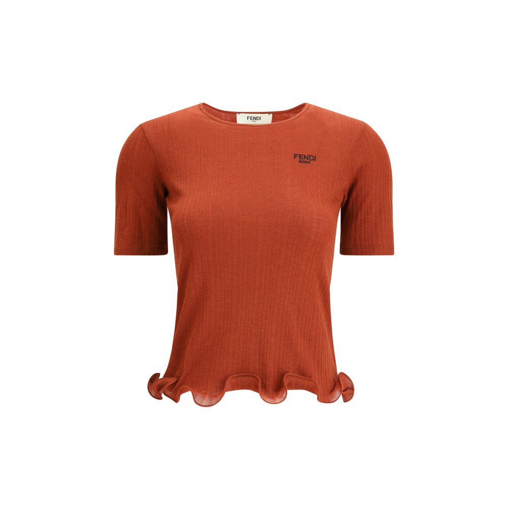 Fendi Multicolor Fleece Wool Top