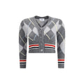 Thom Browne Gray Fleece Wool Cardigan