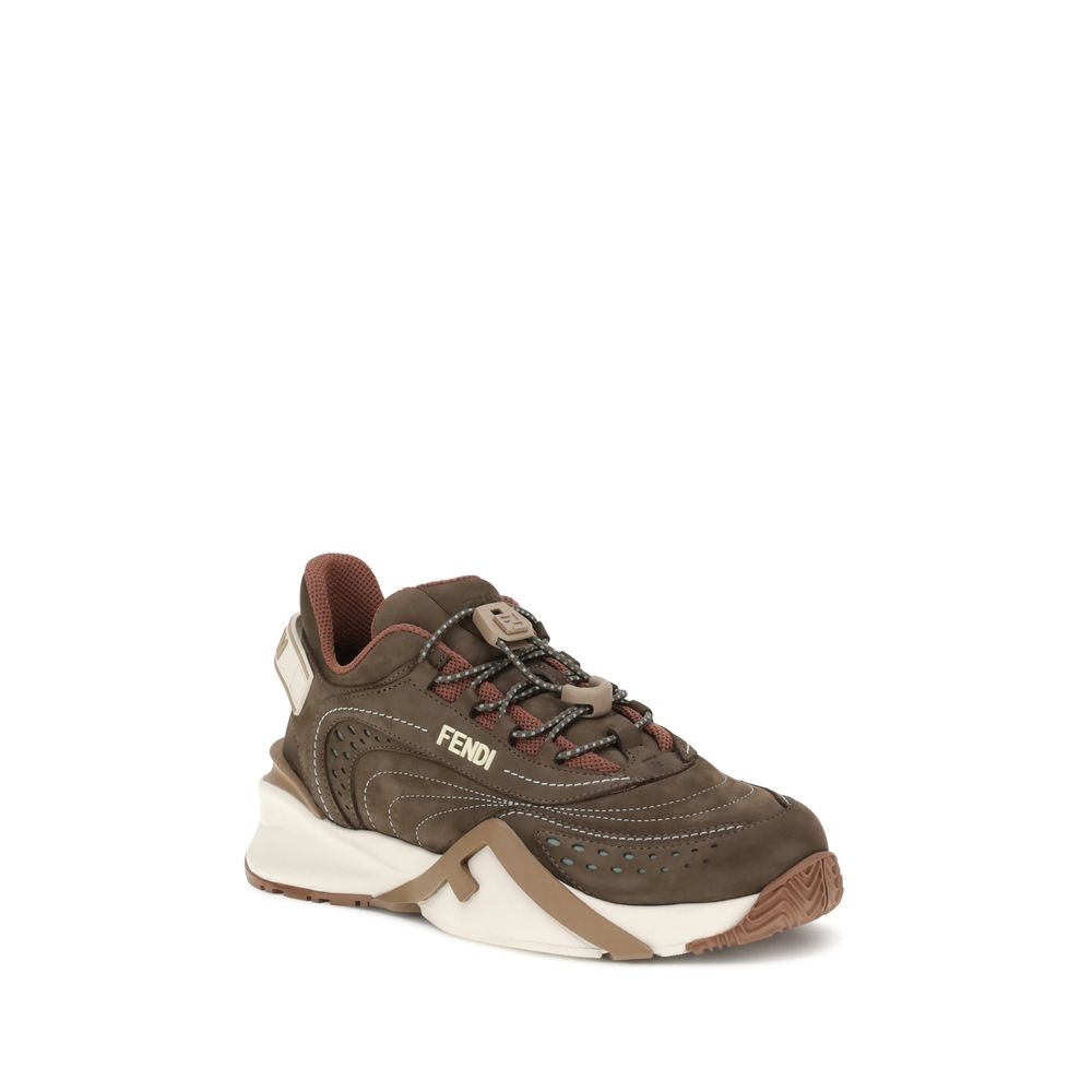 Fendi Brown Rubber Athletic Sneakers
