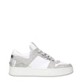 Jimmy Choo White Leather Low Top Sneakers