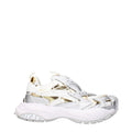 Versace White Fabric Chunky Sneakers