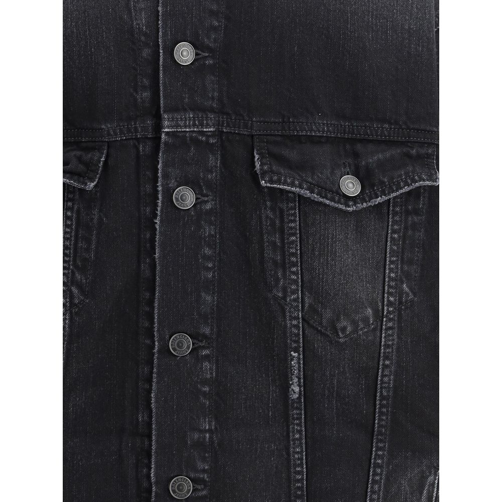 Balenciaga Black Cotton Denim Jacket