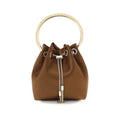 Jimmy Choo Brown Silk Backet Bag
