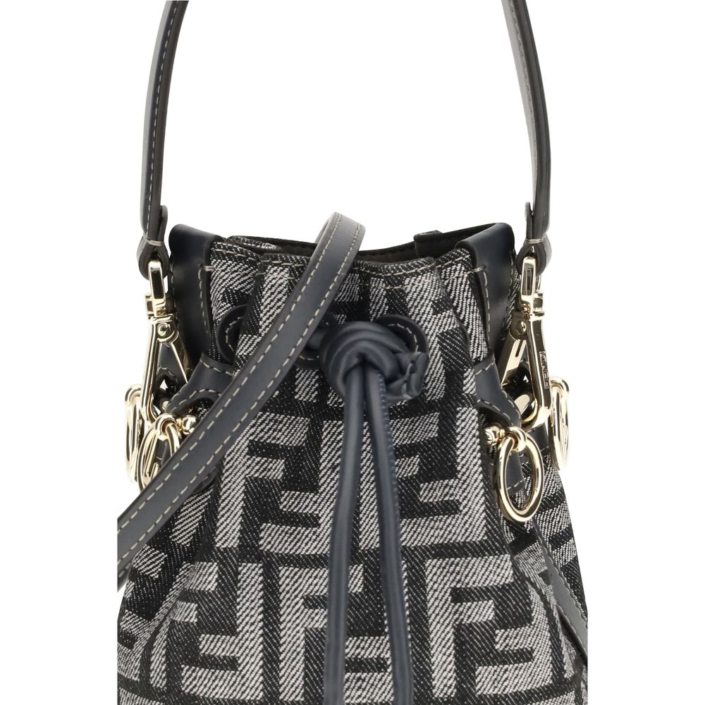 Fendi Blue Fabric Backet Bag