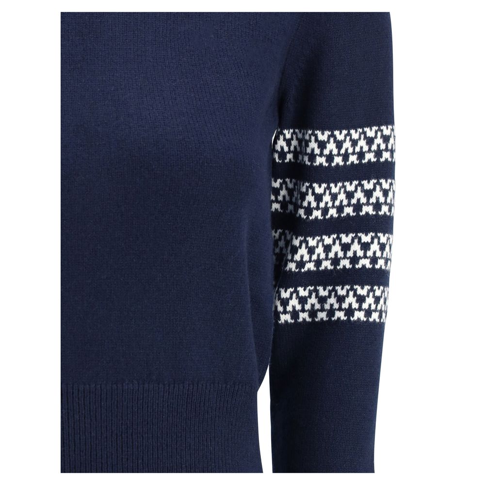 Thom Browne Blue Fleece Wool Sweatshirt