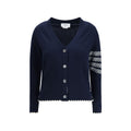 Thom Browne Blue Fleece Wool Cardigan